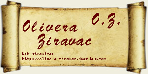 Olivera Žiravac vizit kartica